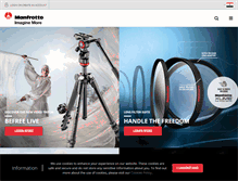 Tablet Screenshot of manfrotto.in